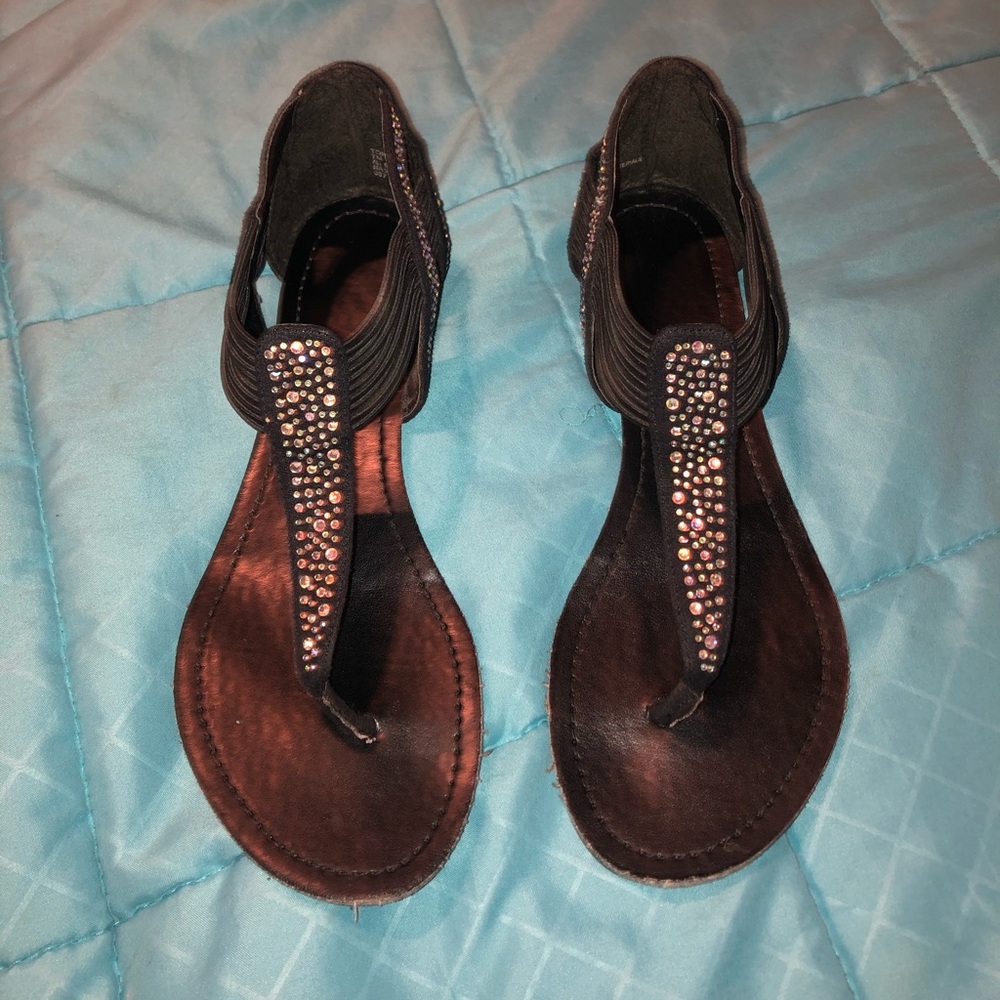 Black Madden Girl Sparkly Sandals💍